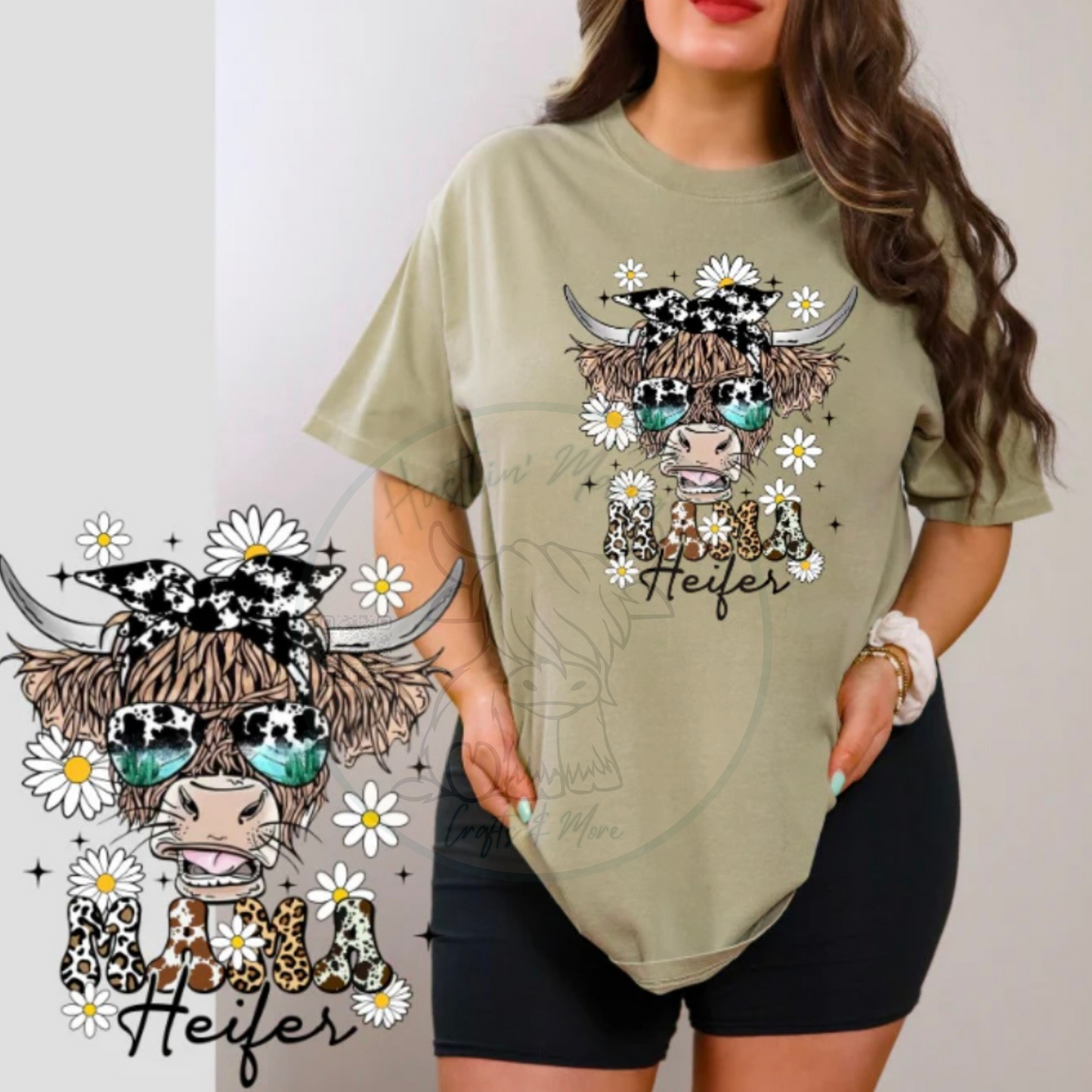 Mama Heifer Cowhide FULL COLOR Screen Print (Adult)