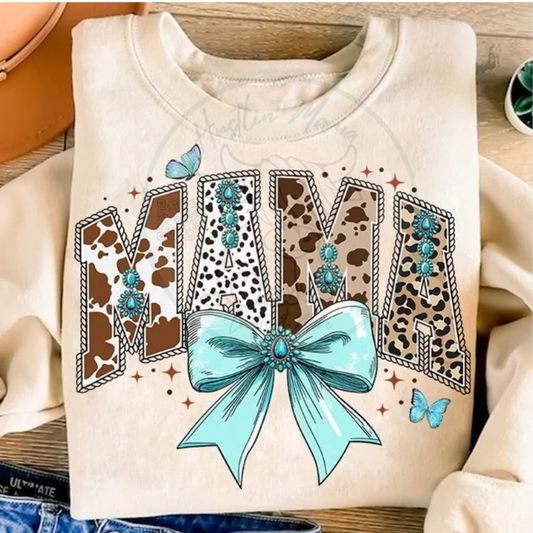 Mama Turquoise Bow