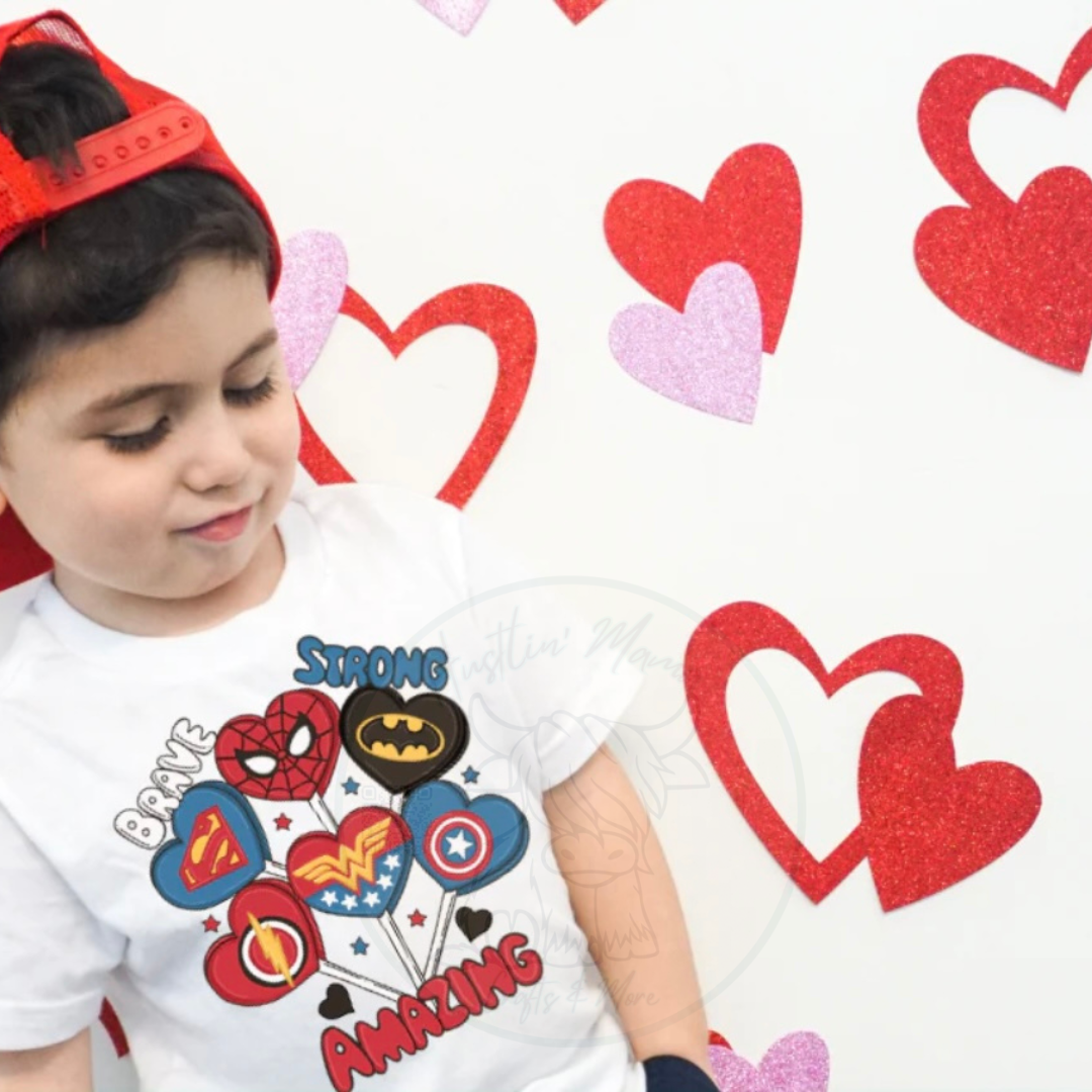 Valentine S Man Pops FULL COLOR Screen Print (Kids)