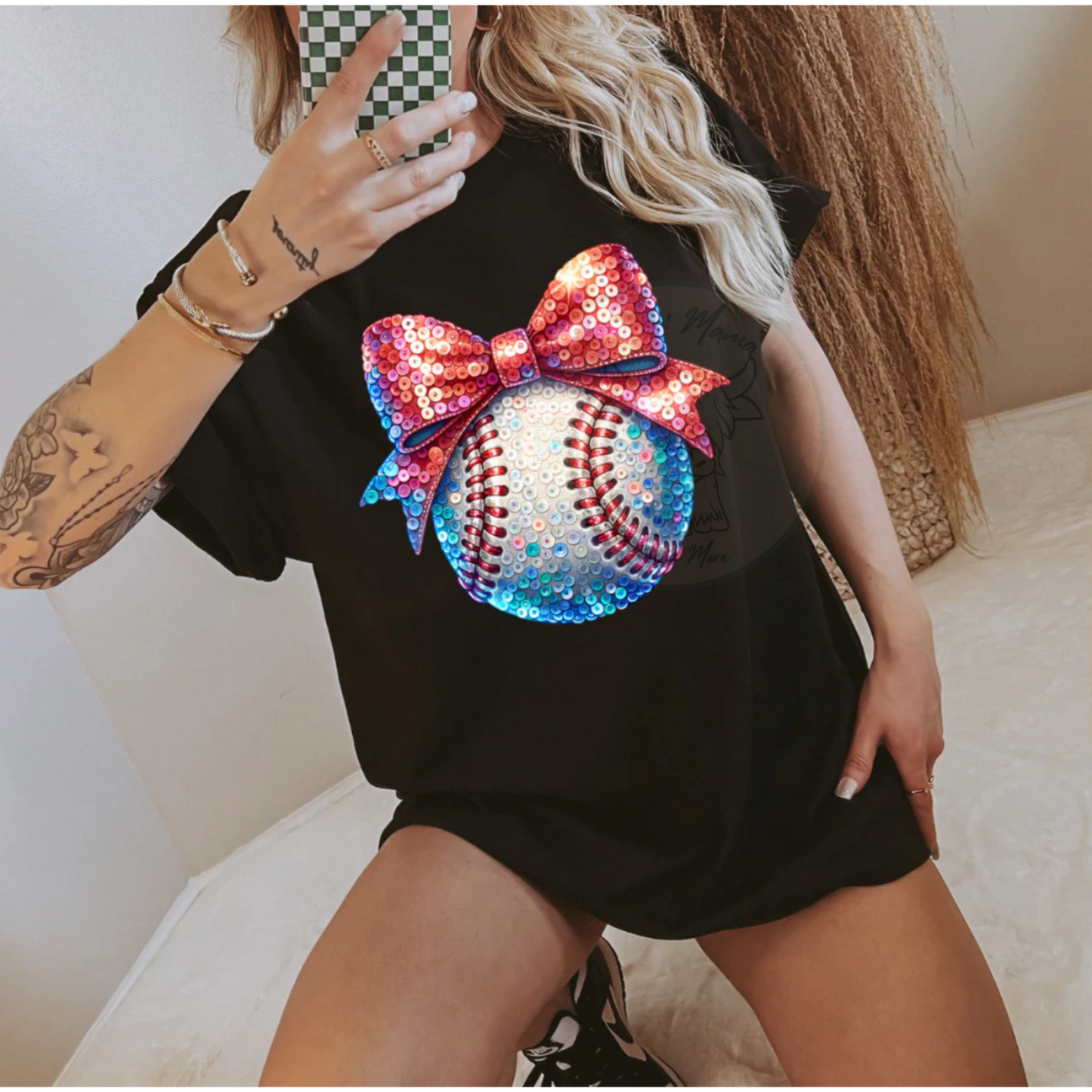 Baseball Faux Sequin