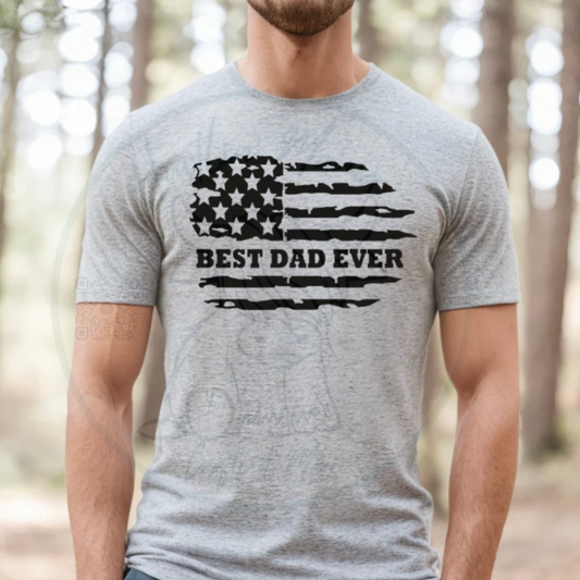 Best Dad Ever American Flag