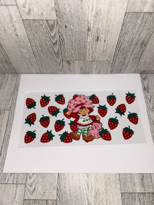 Strawberry Girl & Strawberries #K72 UVDTF