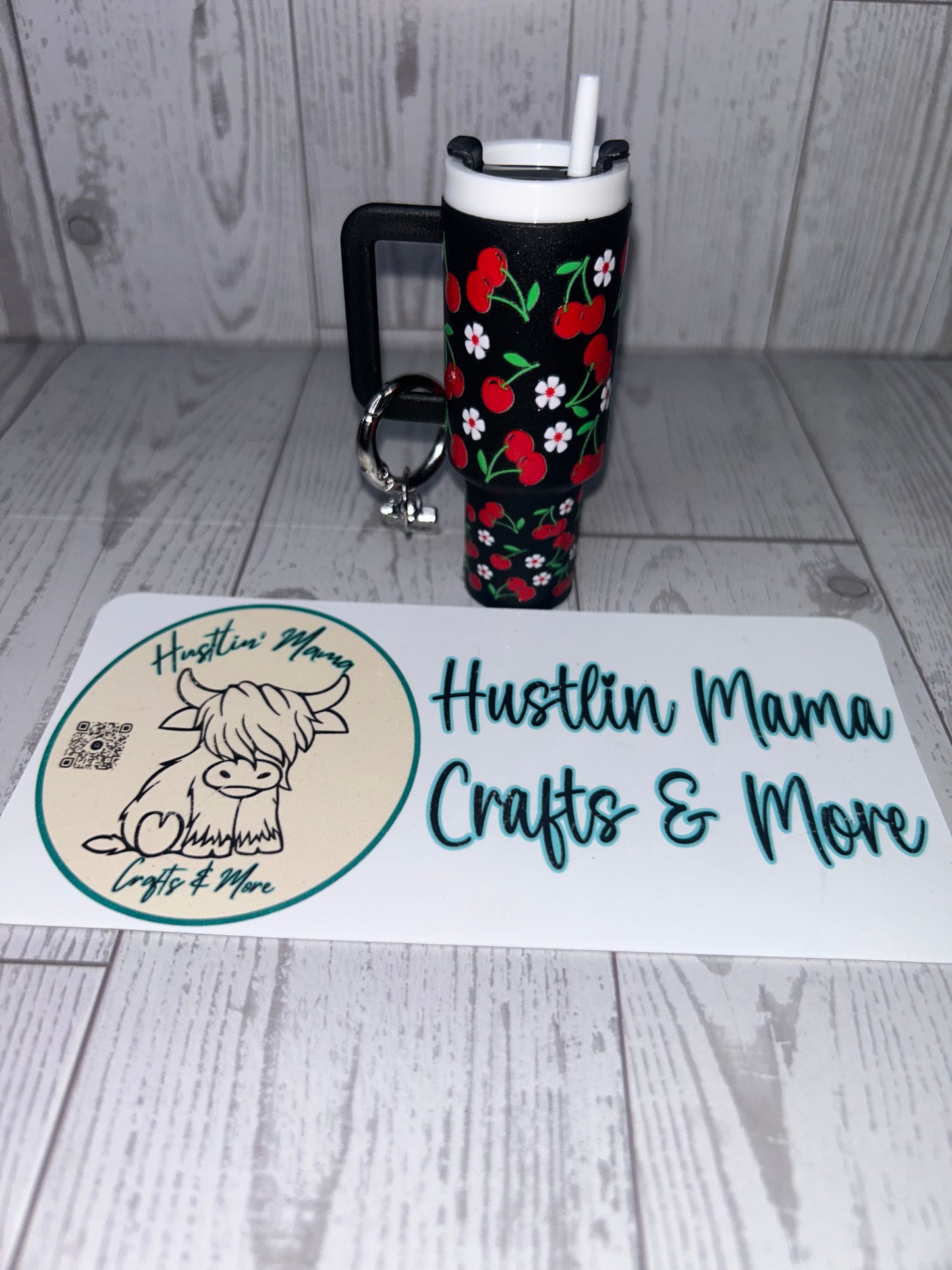 Cherries Mini Tumbler Keychain