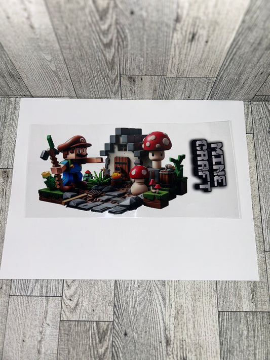 Mario Mine Craft #K73 UVDTF