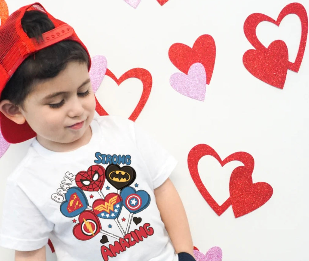 Valentine S Man Pops FULL COLOR Screen Print (Kids)
