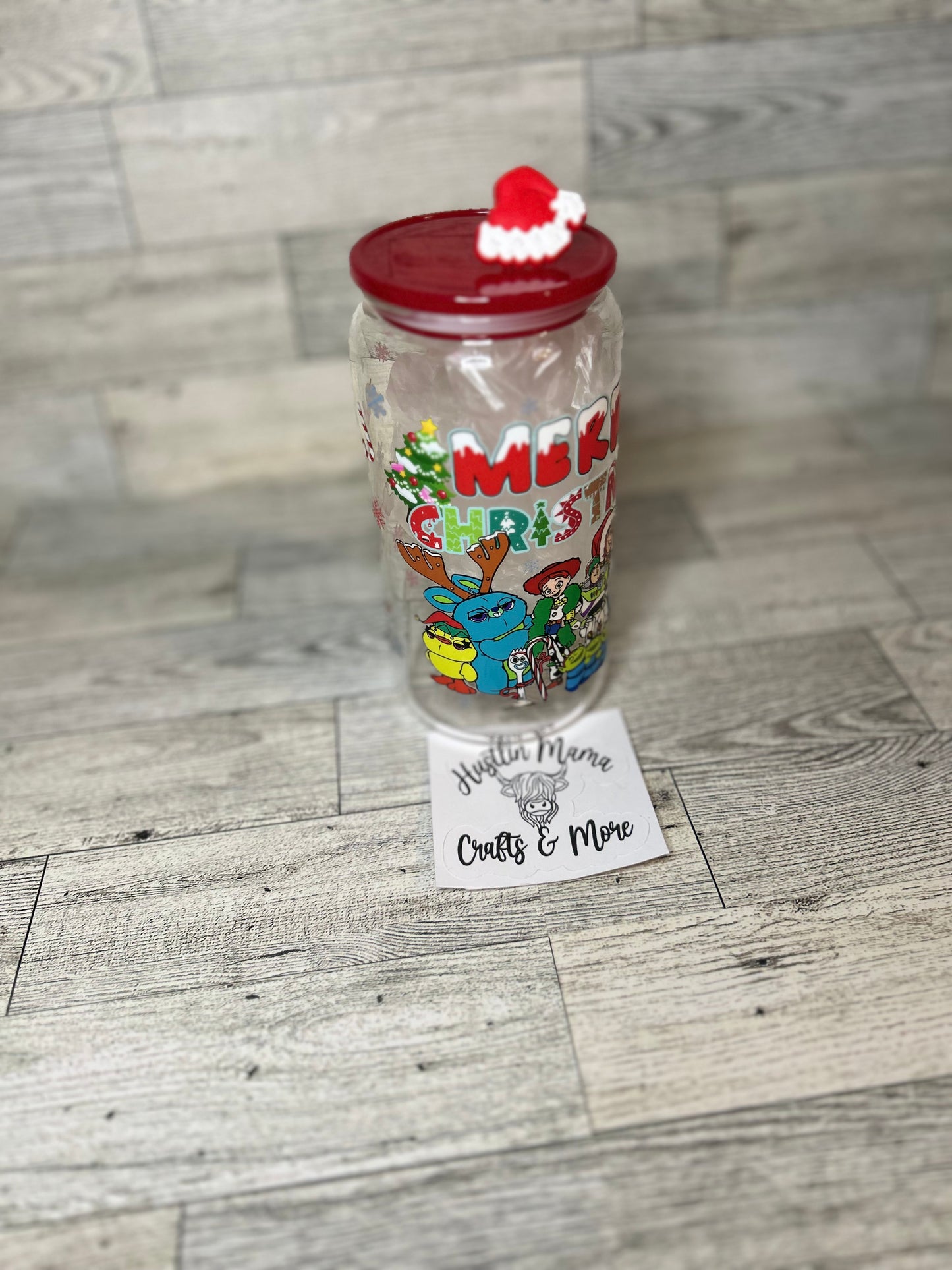 Toys Christmas (red lid)Glass Cup