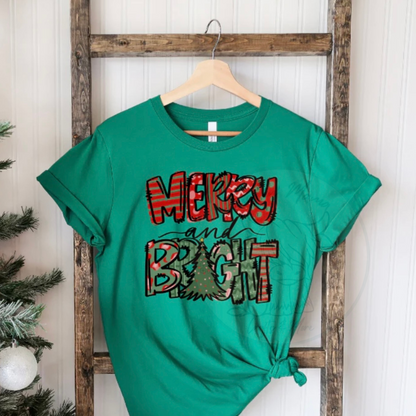 Merry & Bright FULL COLOR Screen Print (Adults)