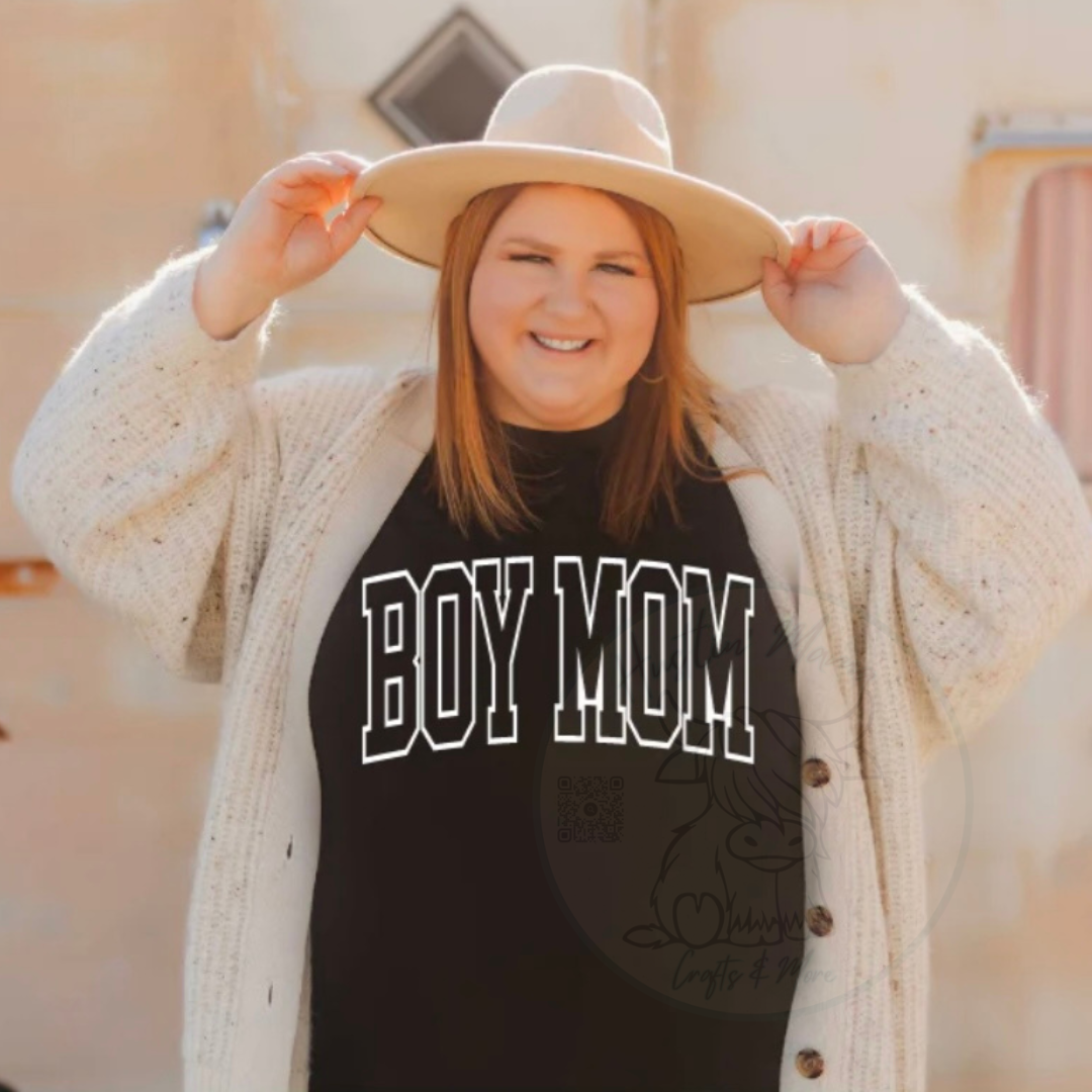 Boy Mom Single Color Screen Print (Adults)