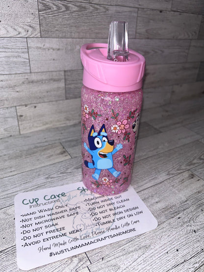 B Pink Kids Tumbler (snowglobe)