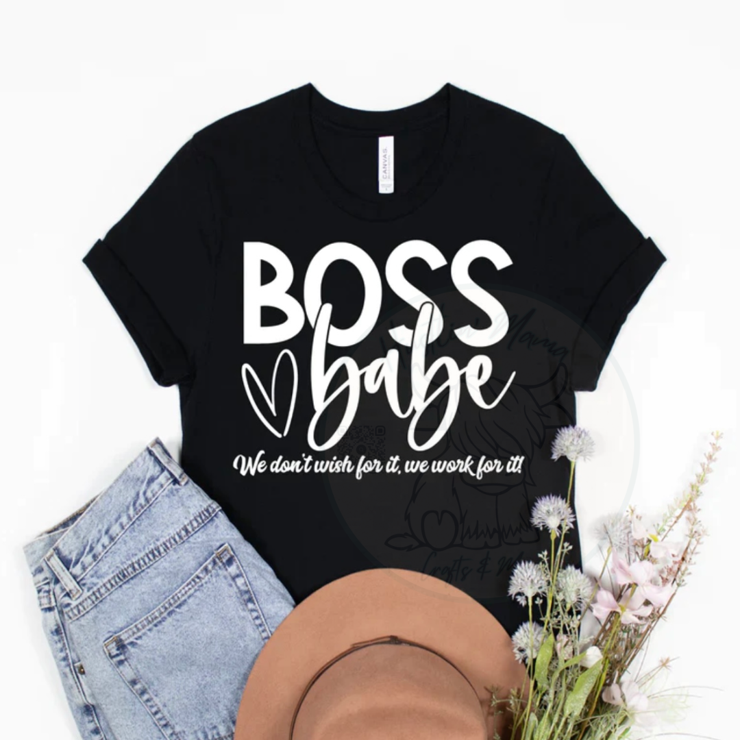 Boss Babe (white ink)