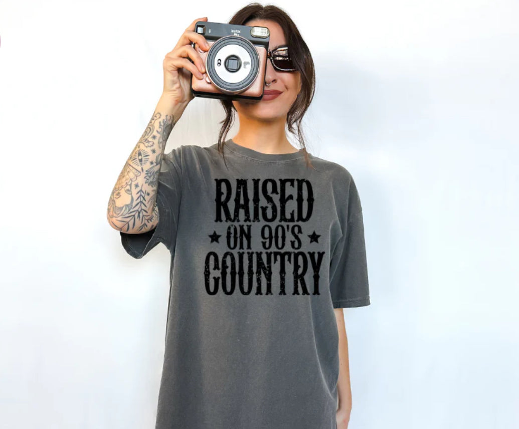 Raised on 90’s Single Color Screen Print (Adults)