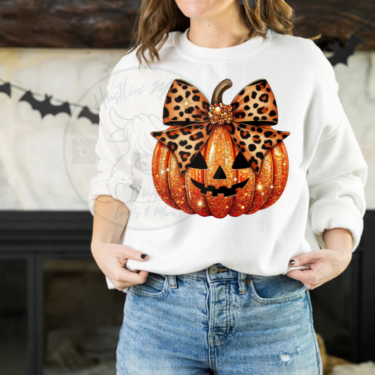 Cheetah Pumpkin Bow