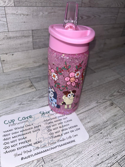 B Pink Kids Tumbler (snowglobe)