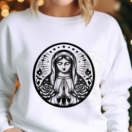 Virgen Maria (black ink)