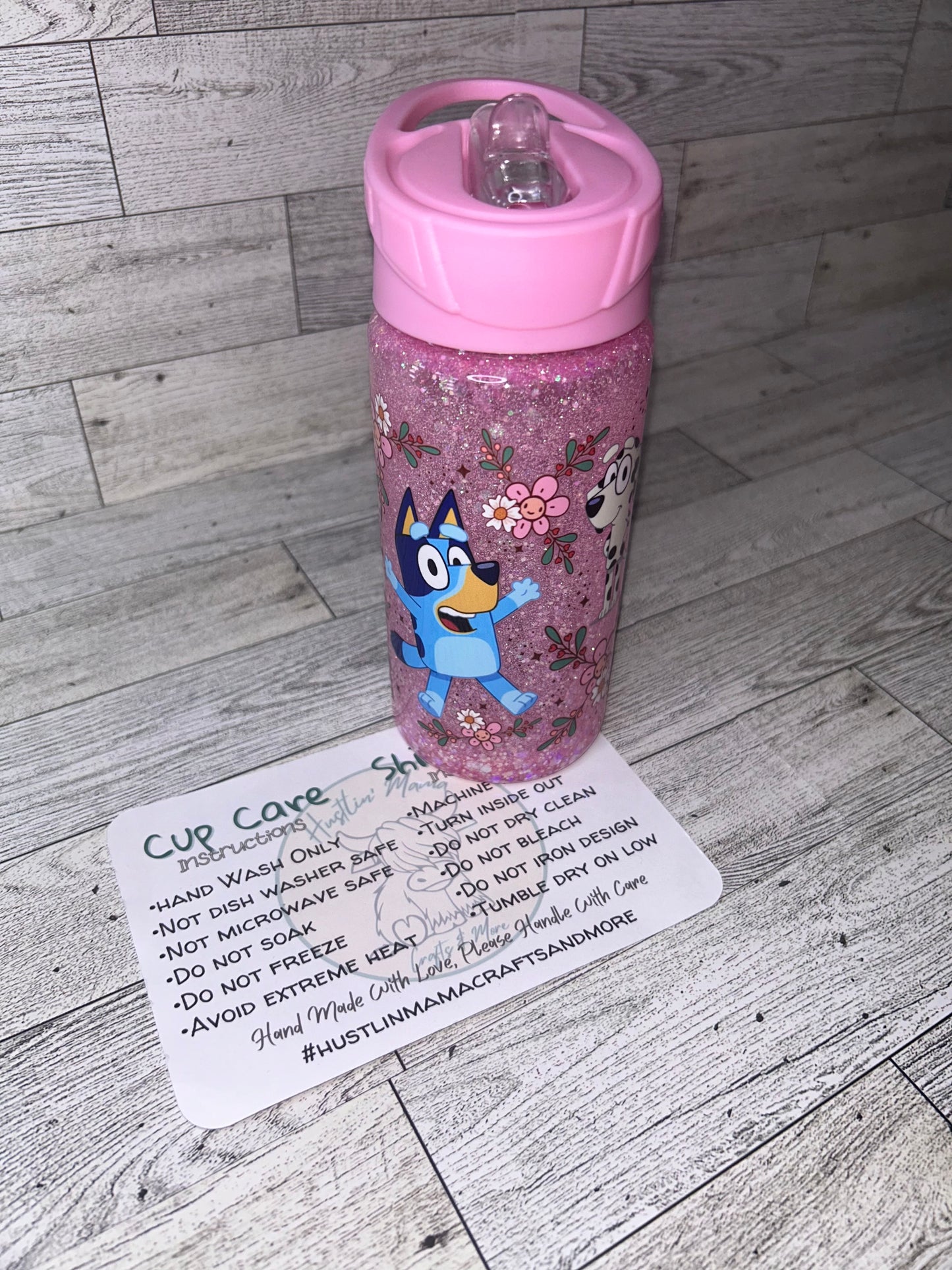 B Pink Kids Tumbler (snowglobe)