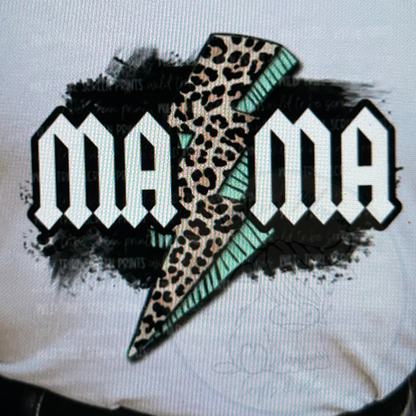 Mama Teal Cheetah Bolt