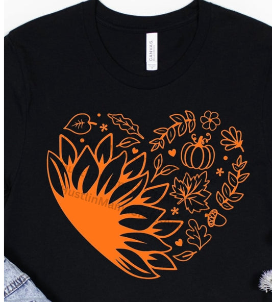 Orange Fall Heart