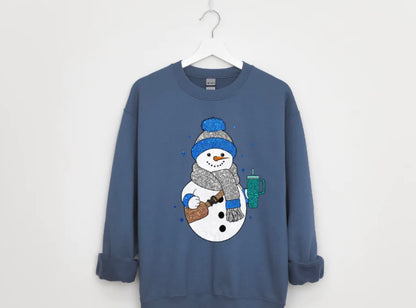 Blue Boojee Snowman FULL COLOR Screen Print (Adults)