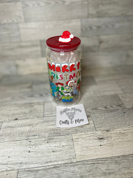 Toys Christmas (red lid)Glass Cup