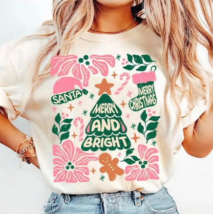 Merry and Bright Pink Flowers