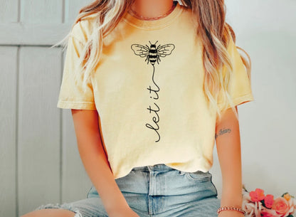 Let It Bee Single Color Screen Print (Adults)