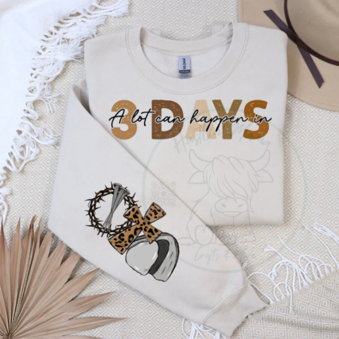 A Lot Can Happen in 3 Days FULL COLOR Screen Print (Adults)