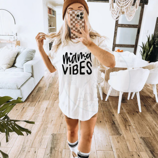 Mama Vibes Single Color Screen Print (Adults)