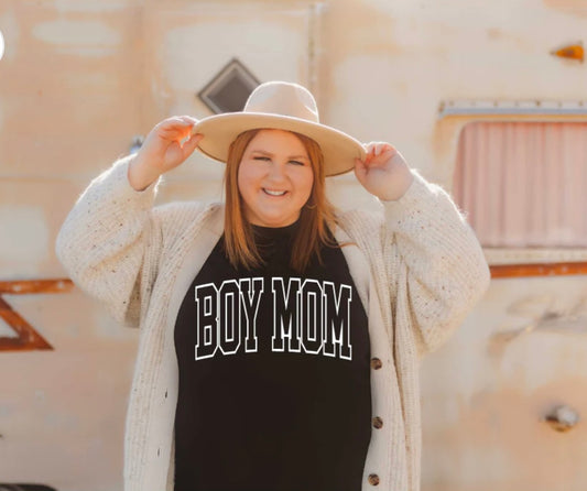 Boy Mom Single Color Screen Print (Adults)