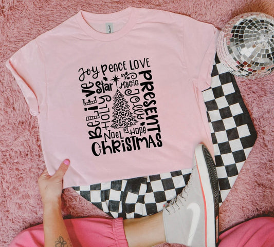 Cheetah Christmas Tree SINGLE COLOR Screen Print