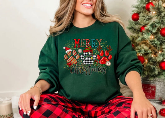 Merry Paw Christmas FULL COLOR ScreenPrint (adults)