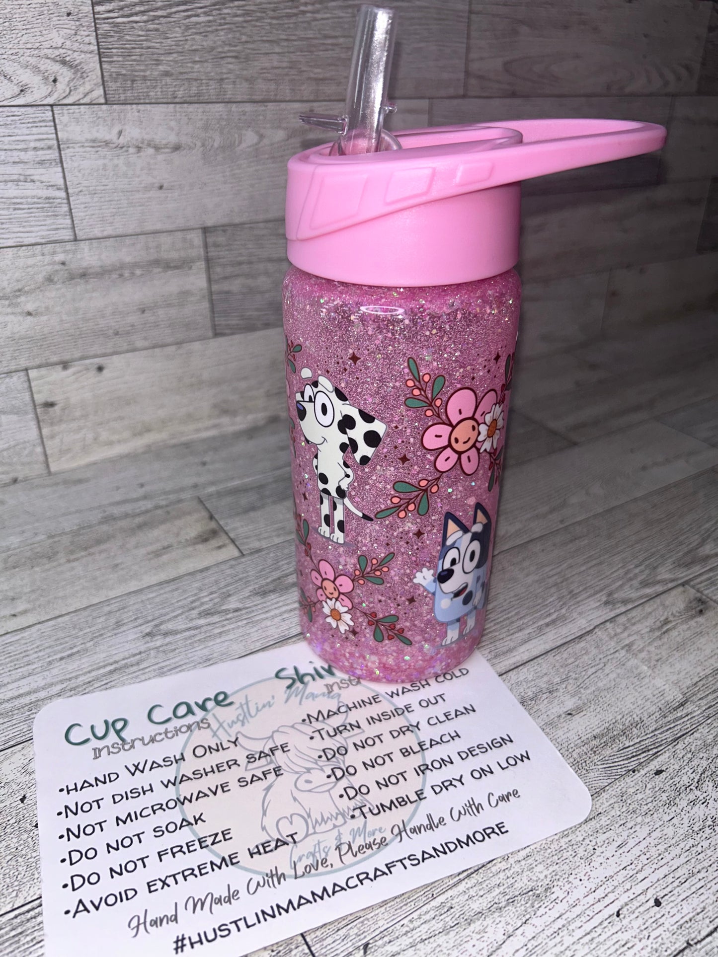 B Pink Kids Tumbler (snowglobe)