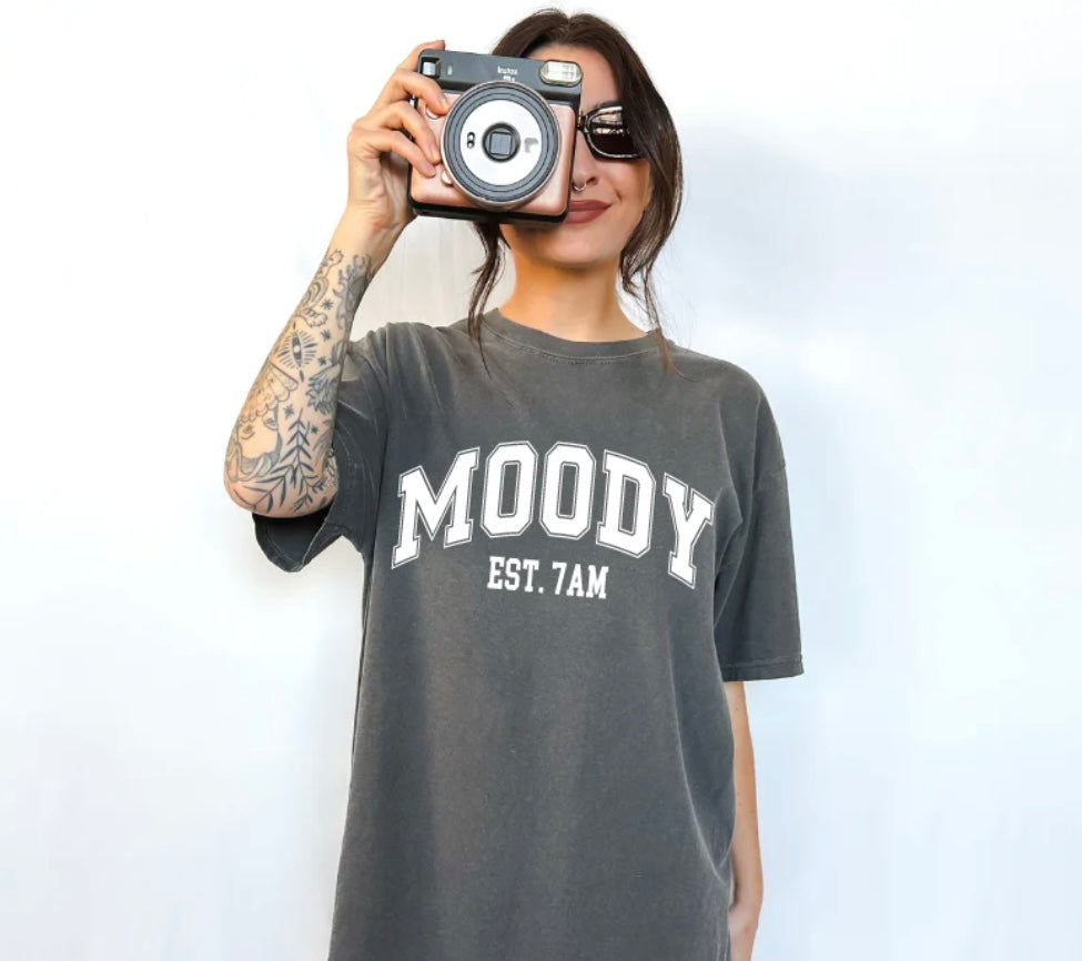 Moody Est.7AM Single Color Screen Print (Adults)