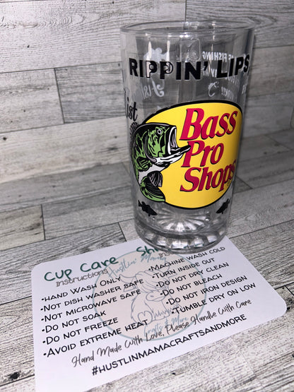 Bass Pro Clear Beer Mug