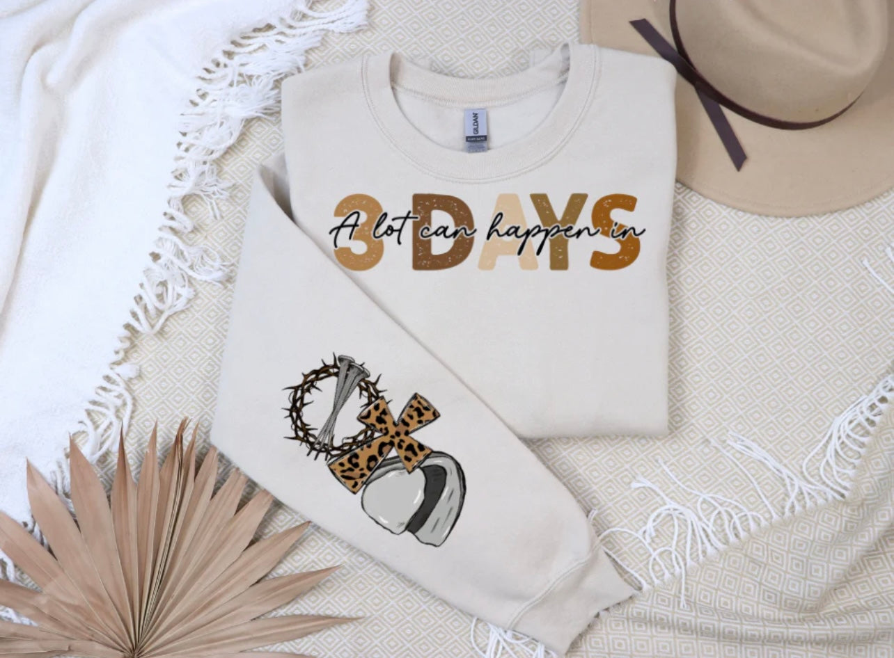 A Lot Can Happen in 3 Days FULL COLOR Screen Print (Adults)