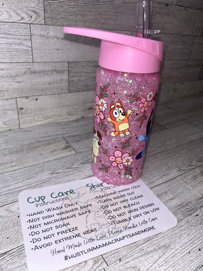 B Pink Kids Tumbler (snowglobe)