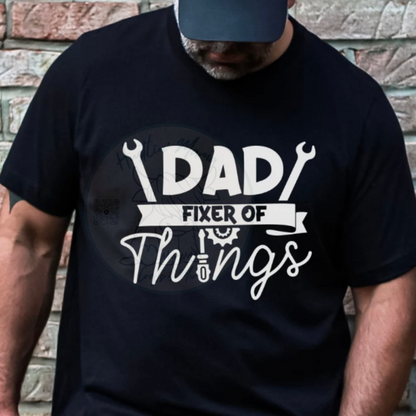 Dad Fixer of Things Single Color Screen Print (Adults)