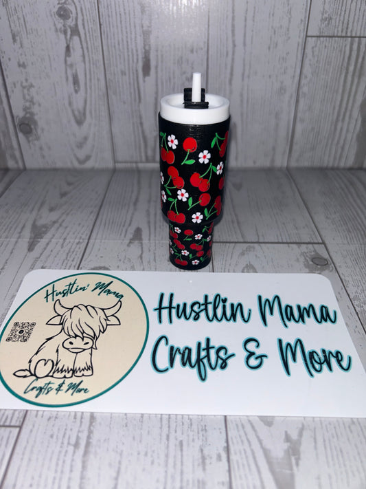 Cherries Mini Tumbler Keychain