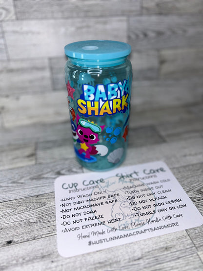 Baby Shark Light Blue Cup (acrylic cup)