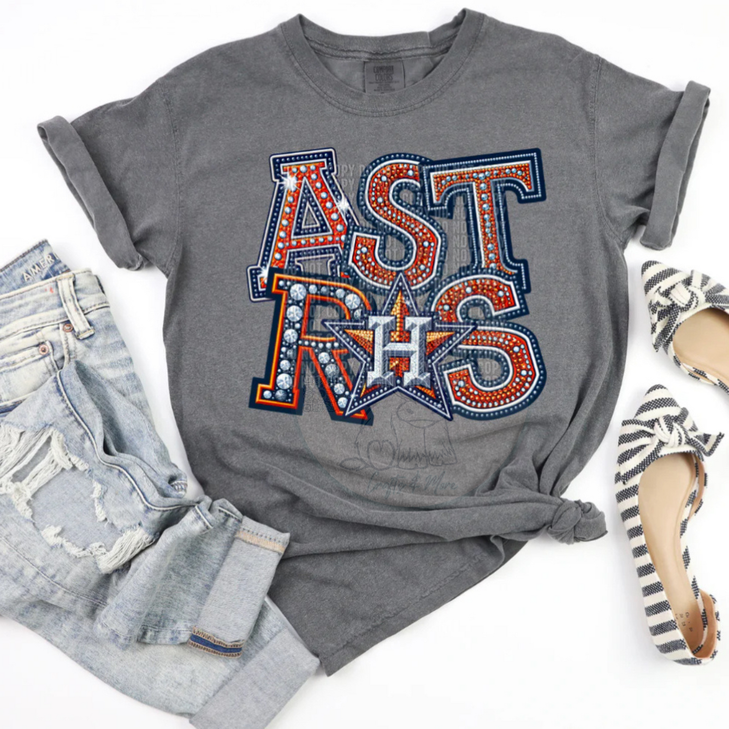 Faux Rhinestone Astros