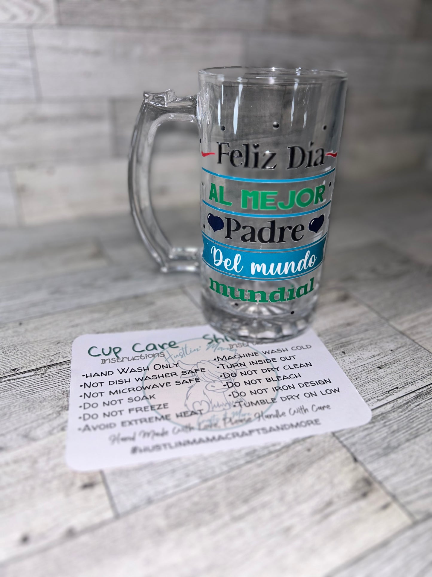 El Mejor Papá Del Mundo Clear Beer Mug