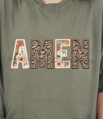 AMEN (faux embroidered effect)