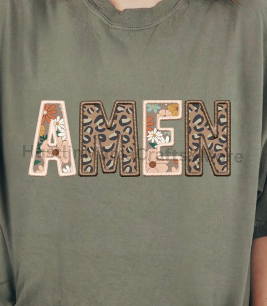 AMEN (faux embroidered effect)