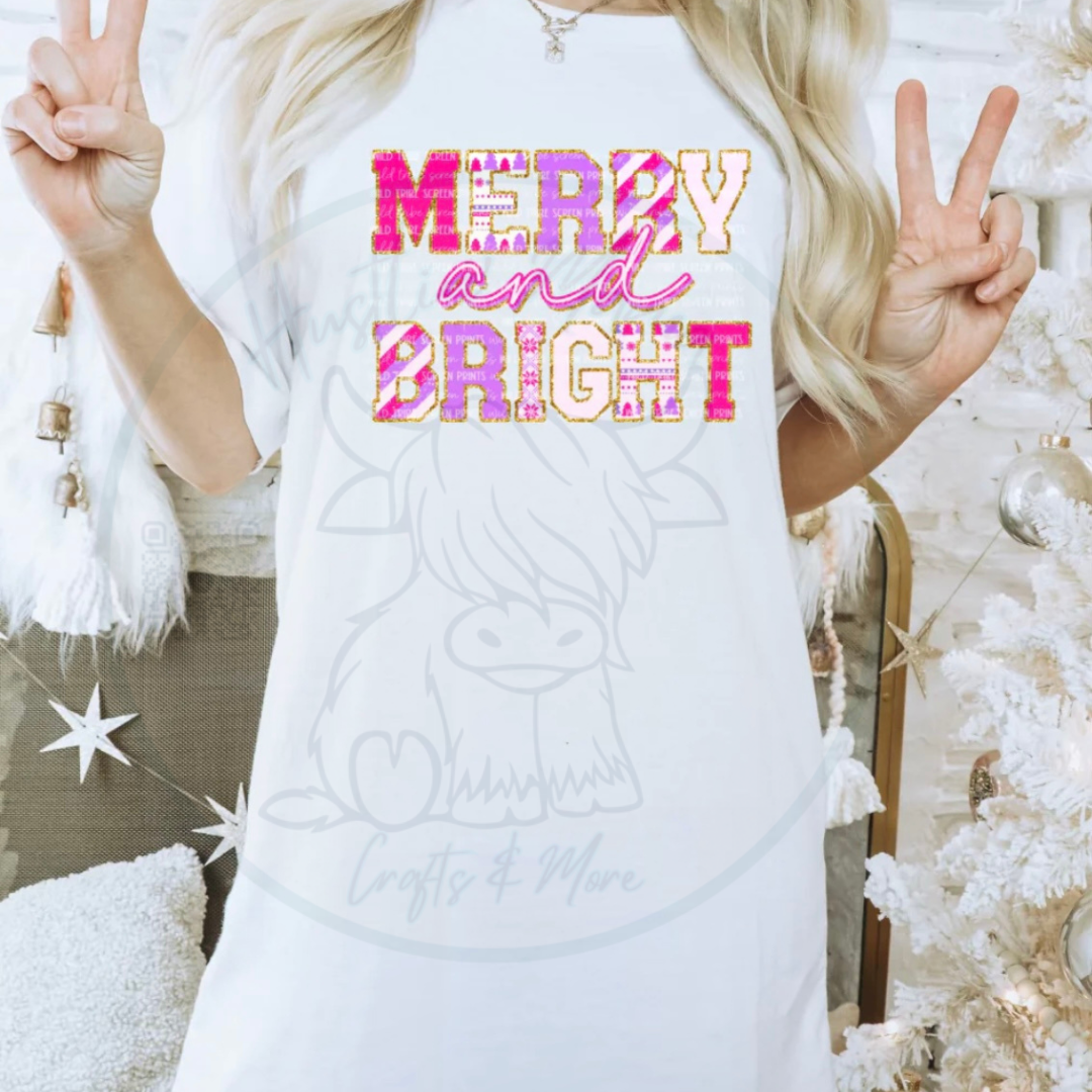 Merry and Bright (pink)